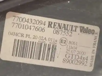 Second-hand car spare part left headlight for renault scenic rx4 (ja0) 1.9 dci salomon oem iam references 7700432094 7701047606 89002992