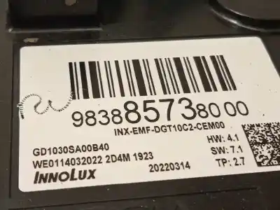 Second-hand car spare part dashboard for citroen c5 x plug-in hybrid 225e oem iam references 9838857380  yl01895180