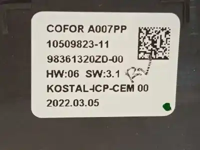 Автозапчасти б/у климат-контроль за citroen c5 x plug-in hybrid 225e ссылки oem iam 98361320zd yl018820zd 