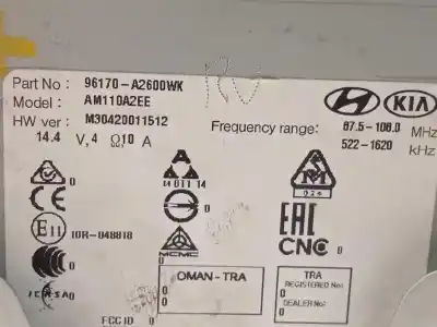 Автозапчастина б/у аудіо система / радіо cd для kia cee´d (jd) 1.6 crdi 136 посилання на oem iam 96170a2600wk  
