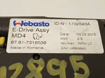 Recambio de automóvil de segunda mano de motor techo electrico para bmw serie 3 lim. (f30) 330d xdrive referencias oem iam 67617316536  