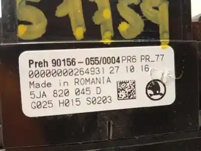Peça sobressalente para automóvel em segunda mão comando de sofagem (chauffage / ar condicionado)  por skoda rapid (nh3, nk3, nk6) 1.2 tsi referências oem iam 5ja820045d 5ja820045d9b9 