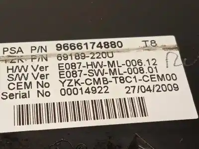 Peça sobressalente para automóvel em segunda mão quadrante por peugeot 3008 premium referências oem iam 9666174880  9810462680