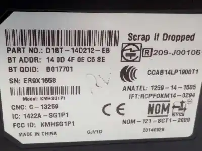 Автозапчасти б/у блок управления телефоном за ford kuga (cbs) titanium s ссылки oem iam d1bt14d212eb  2117587