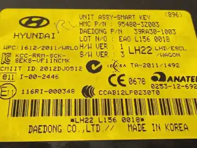 Recambio de automóvil de segunda mano de modulo electronico para hyundai i40 cw tecno blue referencias oem iam 954803z003  
