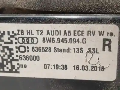 Автозапчасти б/у внутренний правый задний фонарь за audi a5 sportback (f5a) básico quattro ссылки oem iam 8w6945094g  