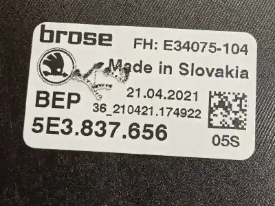 İkinci el araba yedek parçası ön sag pencere regülatörü için skoda octavia lim. (nx3) 2.0 tdi oem iam referansları 5e3837656 5q0959802c 