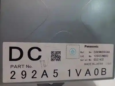 İkinci el araba yedek parçası elektronik modül için nissan qashqai (j10) 1.6 dci turbodiesel cat oem iam referansları 292a51va0b 292a54ba0b euv9ns003aa