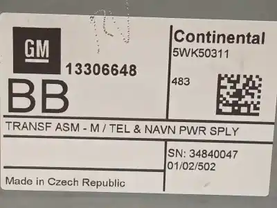 Second-hand car spare part electronic module for opel mokka / mokka x (j13) 1.7 cdti (_76) oem iam references 13306648 5wk50311 