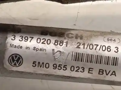 Автозапчастина б/у двигатель передніх склоочисників для volkswagen golf plus v (5m1, 521) 1.9 tdi посилання на oem iam 5m0955023e 3397020881 