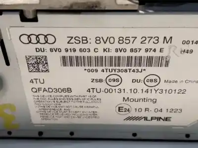 Second-hand car spare part multifunction display for audi a3 sportback (8va, 8vf) 1.6 tdi oem iam references 8v0857273m  8v0857273m6ps