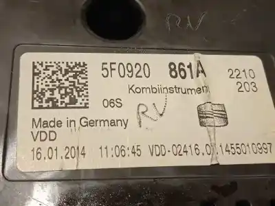 Second-hand car spare part dashboard for seat leon (5f1) style oem iam references 5f0920861a  