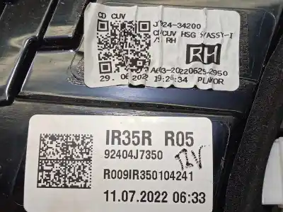 Автозапчастина б/у внутрішній правий завод для kia xceed 1.0 tgdi cat посилання на oem iam 92404j7350  