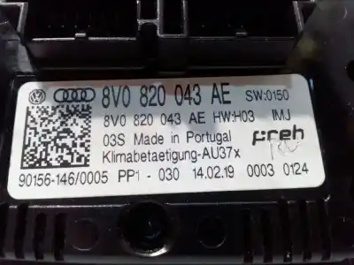 Gebrauchtes Autoersatzteil klimakontrolle zum audi a3 sedán (8vm) 30 tdi s line oem-iam-referenzen 8v0820043ae  