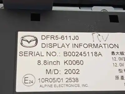 Second-hand car spare part multifunction display for mazda cx-30 * oem iam references dfr5611j0 dfr5 b00245118a
