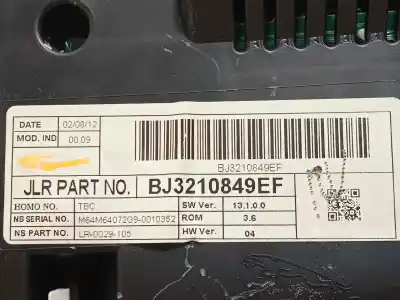 Peça sobressalente para automóvel em segunda mão quadrante por land rover evoque pure referências oem iam bj3210849ef  lr034164