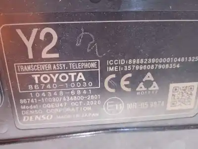 Автозапчастина б/у електронний модуль для toyota c-hr (_x1_) 1.8 hybrid (zyx10_, zyx11_) посилання на oem iam 8674010030 1043486841 