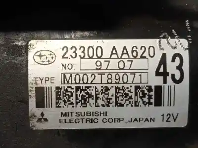 Recambio de automóvil de segunda mano de motor arranque para subaru legacy familiar/outback b13 (bp) 2.0 diesel cat referencias oem iam 23300aa620 m002t89071 