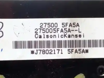 Pièce détachée automobile d'occasion commande de climatisation / chauffage pour nissan micra v (k14) 0.9 cat références oem iam 275005fa5a  