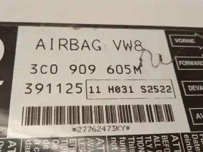 Автозапчасти б/у блок управления подушками безопасности за volkswagen passat b6 variant (3c5) 2.0 tdi ссылки oem iam 3c0909605m  3c0909605m003