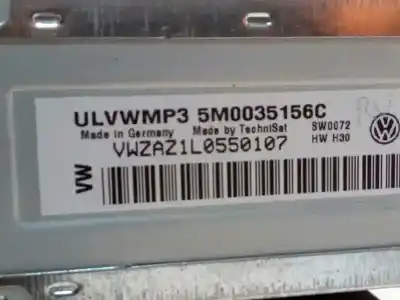 İkinci el araba yedek parçası ses sistemi / radyo cd için volkswagen polo v (6r1, 6c1) 1.4 (6r1) oem iam referansları 5m0035156c  