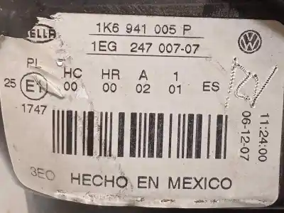 Автозапчастина б/у ліва фара для volkswagen golf v variant (1k5) 1.9 tdi посилання на oem iam 1k6941005p 1eg24700707 