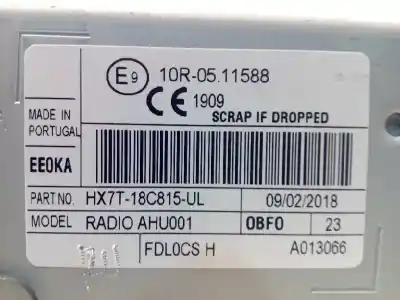 Second-hand car spare part audio system / radio cd for ford ecosport (cr6) st-line oem iam references hx7t18c815ul  2439811