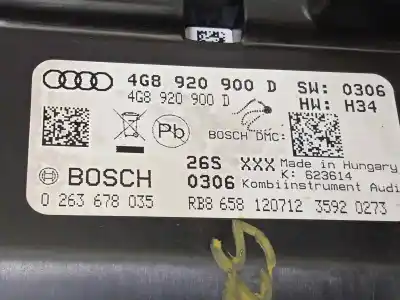 Автозапчастина б/у панель інструментів для audi a6 lim. (4g2) 3.0 v6 24v tfsi посилання на oem iam 4g8920900d 0263678035 
