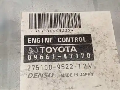 Peça sobressalente para automóvel em segunda mão centralina de motor uce por toyota prius (nhw20) 1.5 cat referências oem iam 8966147170 2751009522 