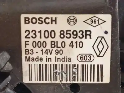 Second-hand car spare part alternator for renault captur dynamique oem iam references 231008593r f000bl0410 