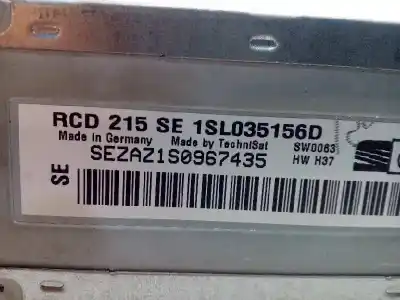 Автозапчастина б/у аудіо система / радіо cd для seat mii (kf1) 1.0 посилання на oem iam 1sl035156d  