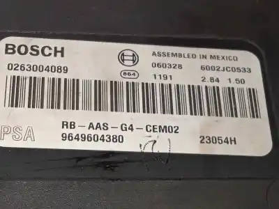 Автозапчастина б/у електронний модуль для citroen c6 (td_) 2.7 hdi посилання на oem iam 9649604380 0263004089 