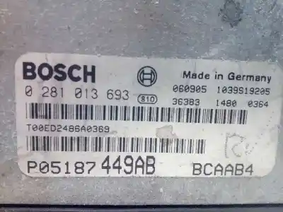 Second-hand car spare part ecu engine control for dodge caliber 2.0 crd oem iam references p05187449ab 0281013693 