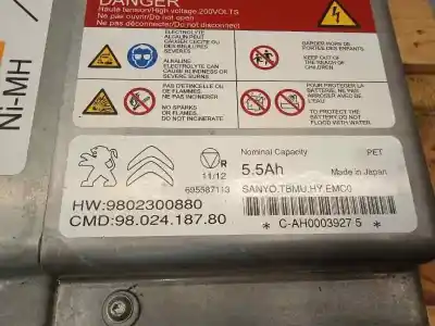 Pièce détachée automobile d'occasion batterie pour peugeot 508 allure références oem iam 9802300880 1608760280 1614150280