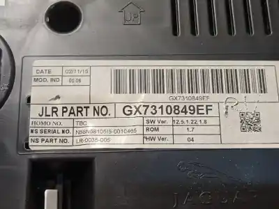 Peça sobressalente para automóvel em segunda mão quadrante por jaguar xe (x760) 2.0 d referências oem iam gx7310849ef  