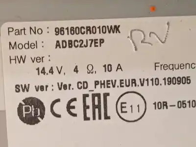 Автозапчастина б/у аудіо система / радіо cd для kia xceed edrive phev посилання на oem iam 96160cr010wk adbc2j7ep 