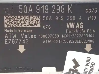 Peça sobressalente para automóvel em segunda mão módulo eletrônico por volkswagen t-roc 1.5 16v tsi act referências oem iam 5qa919298k  