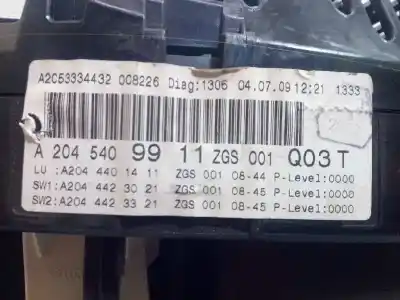 Second-hand car spare part dashboard for mercedes-benz clase c (w204) berlina c 180 kompressor blueefficiency (204.044) oem iam references a2045409911 a2c53334432 