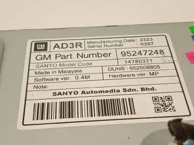 Pezzo di ricambio per auto di seconda mano display multifunzione per opel zafira tourer c (p12) 2.0 cdti (75) riferimenti oem iam 95247248  