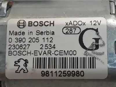 Автозапчастина б/у двигатель заднього склоочисника для citroen c3 / c3 origin iii (sx) 1.2 vti 82 посилання на oem iam 9811259980 0390205112 