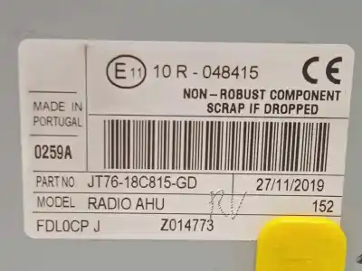 Автозапчасти б/у аудиосистема / радио cd за ford transit connect combi 220 l1 trend ссылки oem iam jt7618c815gd  2391662