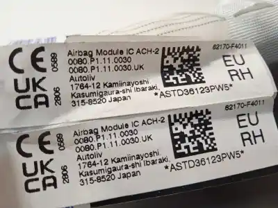 İkinci el araba yedek parçası ön sag perde hava yastigi için toyota c-hr hybrid active oem iam referansları 62170f4011 g1965070000 