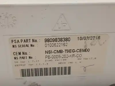 Автозапчастина б/у панель інструментів для peugeot 308 sw ii (lc_, lj_, lr_, lx_, l4_) 1.6 bluehdi 100 посилання на oem iam 9809838380  