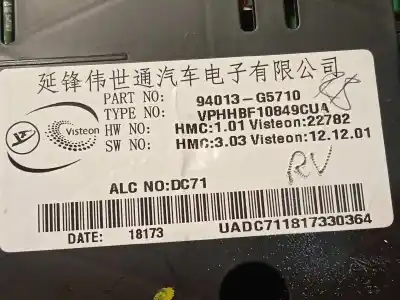Peça sobressalente para automóvel em segunda mão quadrante por kia niro drive referências oem iam 94013g5710  