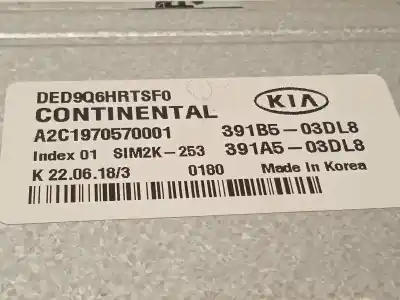 Second-hand car spare part ecu engine control for kia niro drive oem iam references 391b503dl8 a3c0135070001 391b103dl8