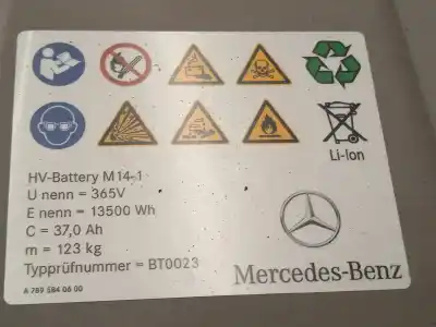 Recambio de automóvil de segunda mano de bateria electrica entre 5 kwh y 20 kwh (phev) para mercedes clase glc coupe (bm 253) (6.2016->) * referencias oem iam a2533409100  