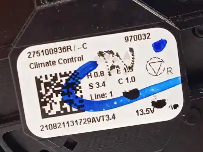 Peça sobressalente para automóvel em segunda mão comando de sofagem (chauffage / ar condicionado) por renault captur ii experience referências oem iam 275100936r  