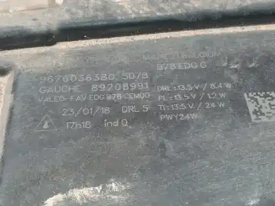 Second-hand car spare part front left headlight for citroen c4 picasso ii 1.2 thp 130 oem iam references 9676036380  