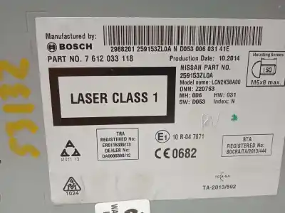 Автозапчасти б/у gps-навигационная система за nissan pulsar (c13) acenta ссылки oem iam 259153zl0a 7612033118 