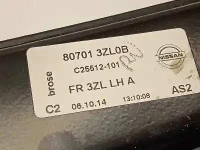 Автозапчастина б/у регулятор вікна передній лівий для nissan pulsar (c13) acenta посилання на oem iam 807013zl0b  